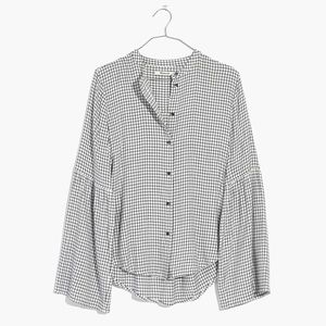 Madewell Veranda bell-sleeve, button-down Top